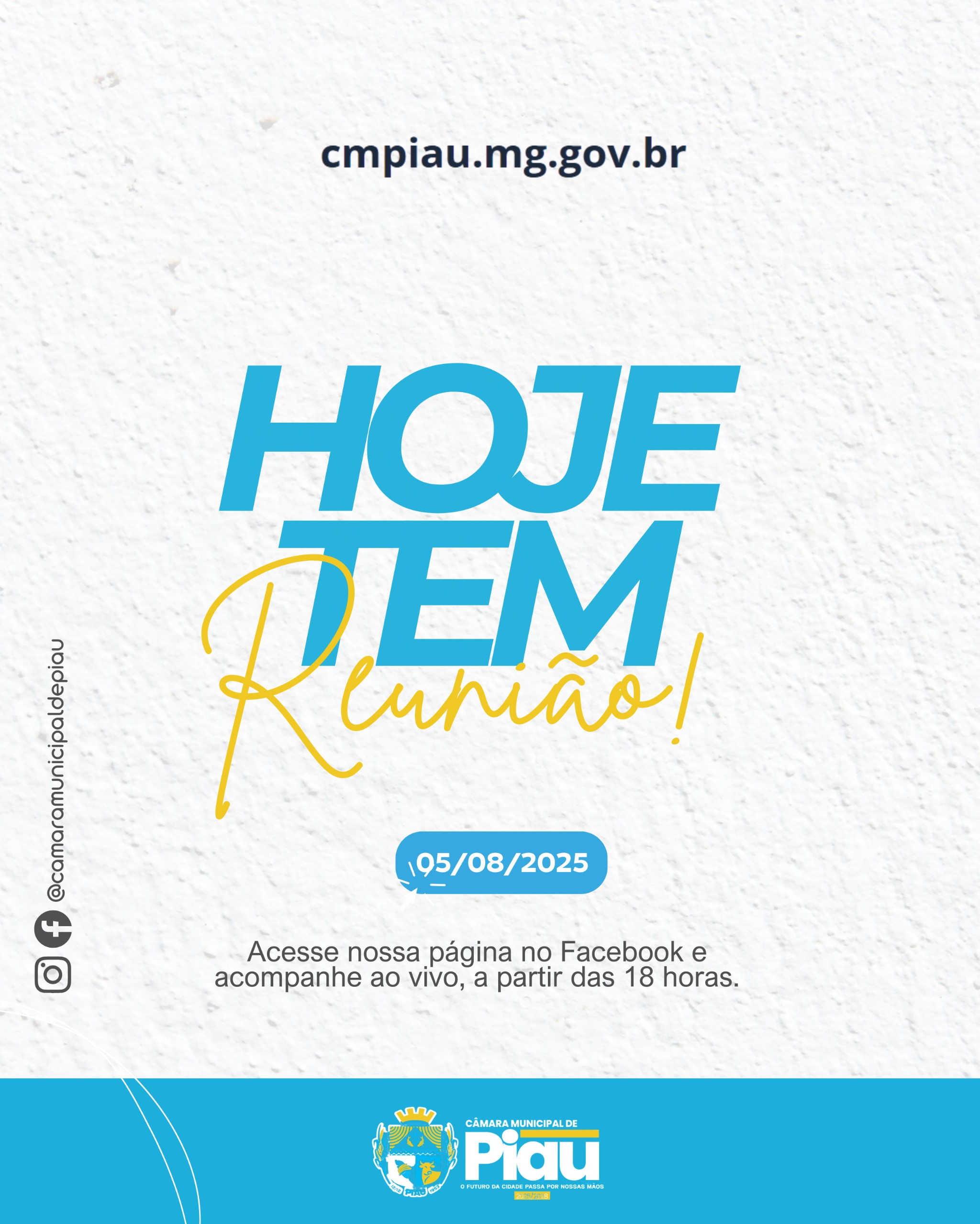 HOJE TEM REUNIÃO!