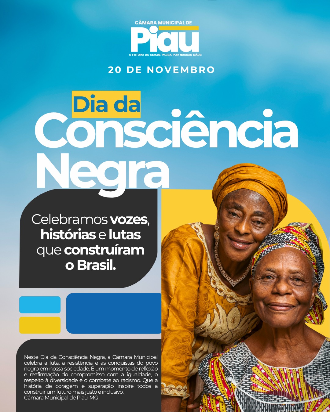 Neste Dia da Consciência Negra, a Câmara Municipal celebra a luta,