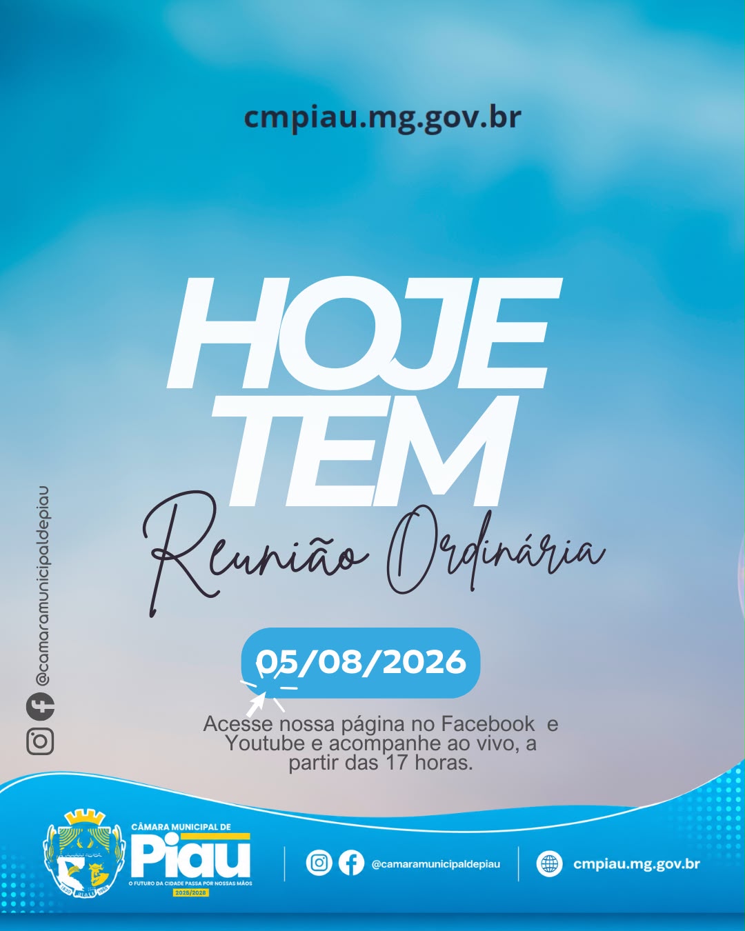 Hoje é dia de Reunião Ordinária!